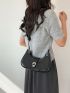Medium Hobo Bag Crocodile Embossed