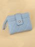 Solid Color Small Wallet Quilted