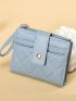 Solid Color Small Wallet Quilted
