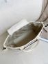 Large Capacity Shopper Bag Double Handle Letter Pattern