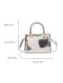 Mini Square Bag Braided Double Handle PU Metallic Funky