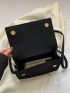 Small Square Bag Crocodile Embossed Flap