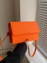 Small Square Bag Crocodile Embossed Flap