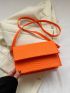 Small Square Bag Crocodile Embossed Flap