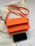 Small Square Bag Crocodile Embossed Flap