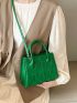 Small Square Bag Double Handle Quilted