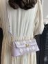 Medium Square Bag Argyle Pattern Flap Design