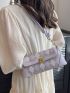 Medium Square Bag Argyle Pattern Flap Design