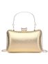 Mini Box Bag Rhinestone Decor Glamorous, Clear Bag