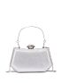 Mini Box Bag Rhinestone & Sequin & Fringe Decor Glamorous, Clear Bag