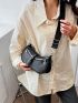 Buckle Decor Hobo Bag With Coin Purse