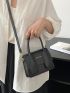 Mini Flap Square Bag Letter Graphic