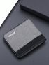 Colorblock Small Wallet Letter Graphic Slim