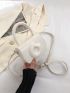 Minimalist Saddle Bag Mini Flap White
