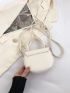 Minimalist Saddle Bag Mini Flap White