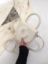 Minimalist Saddle Bag Mini Flap White