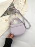 Minimalist Saddle Bag Mini Flap Purple