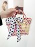 Twilly Scarf Decor Straw Bag Mini Vacation, Clear Bag