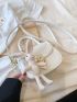 Minimalist Saddle Bag With Bag Charm Mini