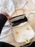 Minimalist Saddle Bag With Bag Charm Mini