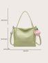 Small Tote Bag Double Handle Solid Color