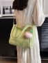 Small Tote Bag Double Handle Solid Color