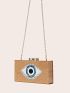 Sequins Orange Box Bag Acrylic Clutch Bag Glitter Purse Evening Handbag For Party