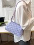 Corduroy Square Bag Quilted Heart Pattern For Daily