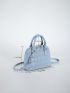 Small Dome Bag Argyle Pattern Double Handle