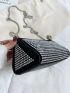 Mini Square Bag Punk Studded Decor Zipper Chain