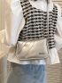 Mini Metal Detail Square Bag Metallic Funky