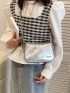 Mini Metal Detail Square Bag Metallic Funky