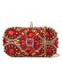 Mini Rhinestone Decor Satin Box Bag Glamorous