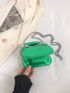 Mini Satchel Metallic Chain Decor Funky