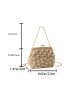 Small Straw Bag Paper Pearl Decor