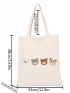 Small Shopper Bag Cartoon Bear Graphic Preppy