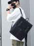 Stitch Detail Flap Backpack Buckle Design Waterproof