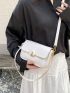Small Square Bag Solid Color Flap