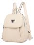 Small Flap Backpack Metal Decor