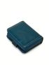 Solid Color Small Wallet Metal Flower Decor