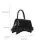 Mini Novelty Bag Crocodile Embossed Flap PU