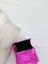 Mini Square Bag Metallic Crocodile Embossed Top Handle