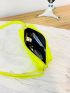 Mini Neon Yellow Snakeskin Embossed Metal Decor Square Bag