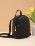 Mini Fashion Backpack Quilted Solid Color
