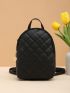 Mini Fashion Backpack Quilted Solid Color