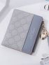 Letter Graphic Small Wallet Colorblock Bifold