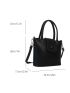 Minimalist Square Bag Small Double Handle Black