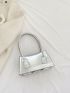 Letter Graphic Square Bag Small Metallic Funky