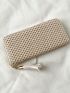Minimalist Straw Bag Long Wallet Tassel Decor