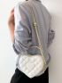 Quilted Novelty Bag Mini Top Handle White